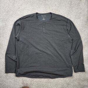 BYLT Dropcut Henley Shirt Mens Size 2XL XXL Grey Long SLeeve Performance Golf US